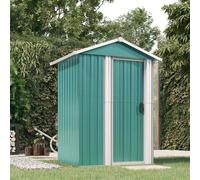 vidaXL Capanno da Giardino Verde 126x97,5x177 cm Acciaio Zincato
