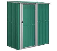 vidaXL Capanno da Giardino Verde 180,5x97x209,5 cm in Acciaio Zincato