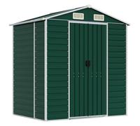 vidaXL Capanno da Giardino Verde 191x130x198 cm in Acciaio Zincato