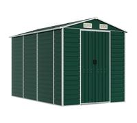 vidaXL Capanno da Giardino Verde 191x300x198 cm in Acciaio Zincato