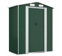 vidaXL Capanno da Giardino Verde 192x108x223 cm in Acciaio Zincato