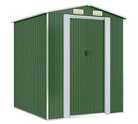 vidaXL Capanno da Giardino Verde 192x191x223cm Acciaio Zincato