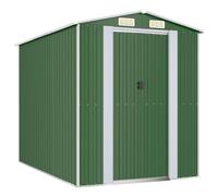 vidaXL Capanno da Giardino Verde 192x274x223 cm Acciaio Zincato