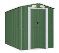 vidaXL Capanno da Giardino Verde 192x274x223 cm Acciaio Zincato