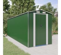 vidaXL Capanno da Giardino Verde 192x606x223 cm Acciaio Zincato