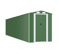 vidaXL Capanno da Giardino Verde 192x855x223 cm Acciaio Zincato