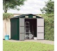vidaXL Capanno da Giardino Verde 205x129x183 cm in Acciaio Zincato