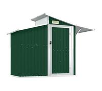 vidaXL Capanno da Giardino Verde 207x130x208,5 cm Acciaio Zincato