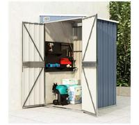 vidaXL Capanno Giardino a Parete Grigio 118x100x178 cm Acciaio Zincato