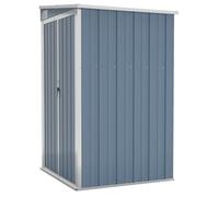vidaXL Capanno Giardino a Parete Grigio 118x100x178 cm Acciaio Zincato
