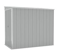 vidaXL Capanno Giardino a Parete Grigio 118x194x178 cm Acciaio Zincato