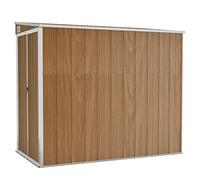 vidaXL Capanno Giardino a Parete Marrone 118x194x178cm Acciaio Zincato