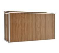 vidaXL Capanno Giardino a Parete Marrone 118x288x178cm Acciaio Zincato