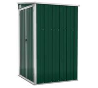 vidaXL Capanno Giardino a Parete Verde 118x100x178 cm Acciaio Zincato