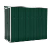 vidaXL Capanno Giardino a Parete Verde 118x194x178 cm Acciaio Zincato