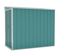 vidaXL Capanno Giardino a Parete Verde 118x194x178 cm Acciaio Zincato