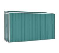 vidaXL Capanno Giardino a Parete Verde 118x288x178 cm Acciaio Zincato