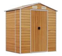 vidaXL Capanno Giardino Marrone Chiaro 191x130x198cm Acciaio Zincato
