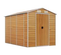 vidaXL Capanno Giardino Marrone Chiaro 191x300x198cm Acciaio Zincato