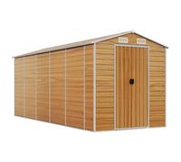 vidaXL Capanno Giardino Marrone Chiaro 191x470x198cm Acciaio Zincato