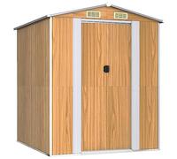 vidaXL Capanno Giardino Marrone Chiaro 192x191x223 cm Acciaio Zincato