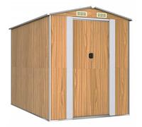 Capanno giardino marrone chiaro 192x274x223 cm acciaio zincato