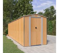 vidaXL Capanno Giardino Marrone Chiaro 192x772x223 cm Acciaio Zincato