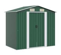 vidaXL Capanno per Attrezzi Acciaio Verde Rimessa Capannone Cassetta Attrezzi