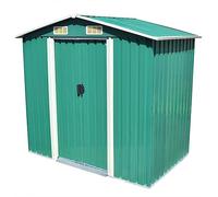 vidaXL Capanno per Attrezzi Acciaio Verde Rimessa Capannone Cassetta Attrezzi