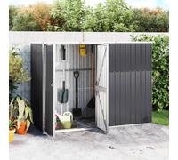 vidaXL Capanno per Attrezzi Antracite 225x89x161 cm Acciaio Zincato