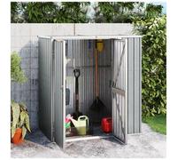 vidaXL Capanno per Attrezzi Grigio 161x89x161 cm Acciaio Zincato