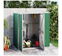 VIDAXL - Capanno per Attrezzi Verde 161x89x161 cm in Acciaio Zincato