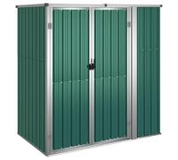 vidaXL Capanno per Attrezzi Verde 161x89x161 cm Acciaio Zincato
