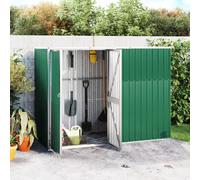 vidaXL Capanno per Attrezzi Verde 225x89x161 cm in Acciaio Zincato