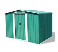 Capanno per Attrezzi in Metallo Verde 257x205x178 cm - Vidaxl