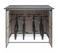 vidaXL Portabici 3 pezzi, antracite, 215 x 206 x 157 cm, metallo, giardino e terrazza, rettangolare, moderno, durevole, design elegante per ambienti esterni, facile manutenzione, look contemporaneo