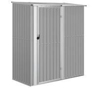 vidaXL Capanno per Biciclette Grigio 180,5x97x209,5 cm Acciaio Zincato