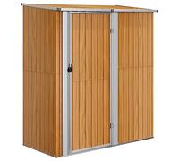 vidaXL Capanno per Biciclette Marrone 180,5x97x209,5cm Acciaio Zincato