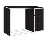 VIDAXL - Capanno Per Legna Da Giardino 129x129x77 Cm In Acciaio Zincato