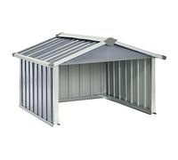 vidaXL Capanno per Robot Tosaerba 92x97x63 cm Acciaio Zincato Grigio