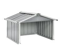 vidaXL Capanno per Robot Tosaerba 92x97x63 cm Acciaio Zincato Grigio