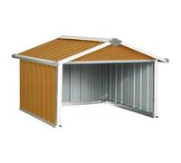 vidaXL Capanno per robot tosaerba 92x97x63 cm Acciaio zincato Marrone