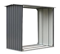 Capannone da Giardino in Acciaio Zincato 172x91x154cm Grigio