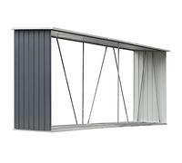 vidaXL Capannone da Giardino in Acciaio Zincato 330x84x152cm Grigio