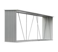 vidaXL Capannone da Giardino in Acciaio Zincato 330x84x152cm Grigio