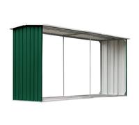 Capannone da Giardino in Acciaio Zincato 330x92x153cm Verde