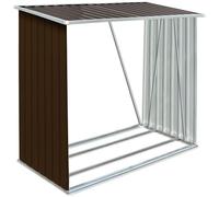 Capannone da Giardino in Acciaio Zincato 163x83x154 cm Marrone