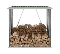vidaXL Capannone da Giardino in Acciaio Zincato 163x83x154 cm Verde