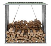 Capannone da Giardino in Acciaio Zincato 163x83x154 cm Verde