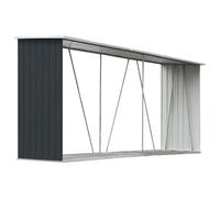 vidaXL Capannone da Giardino in Acciaio Zincato 330x84x152cm Antracite